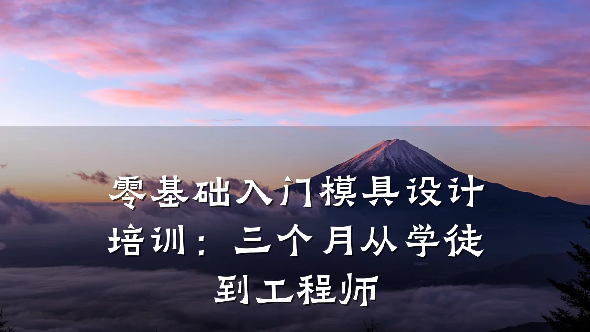 零基础入门模具设计培训:三个月从学徒到工程师