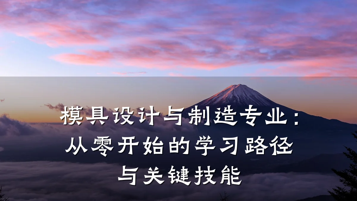 模具设计与制造专业：从零开始的学习路径与关键技能