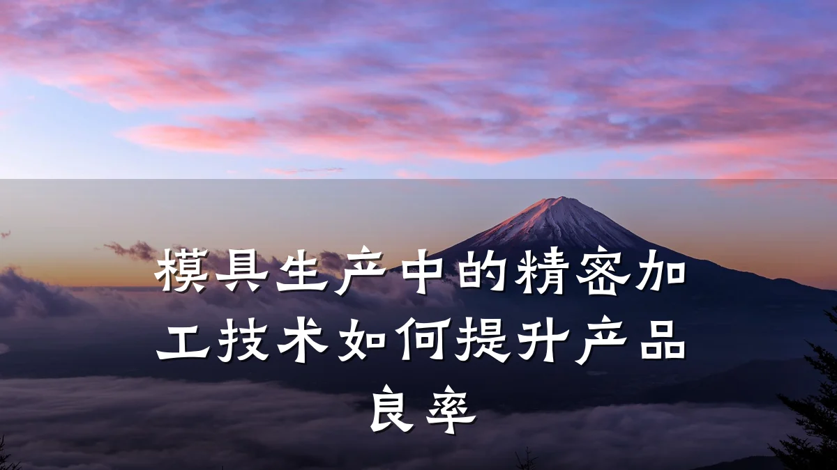 模具生产中的精密加工技术如何提升产品良率