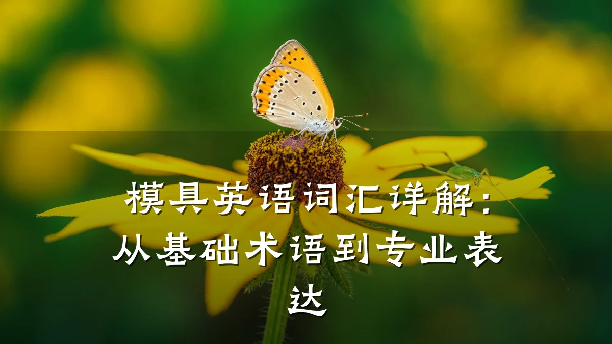 模具英语词汇详解:从基础术语到专业表达
