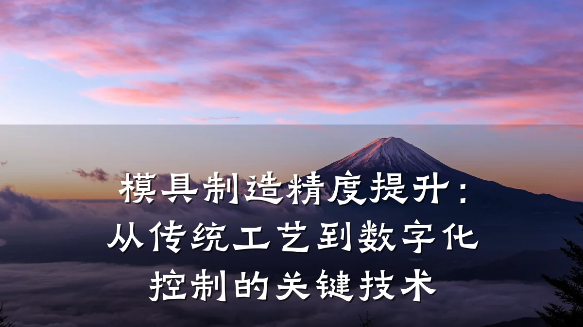 模具制造精度提升:从传统工艺到数字化控制的关键技术