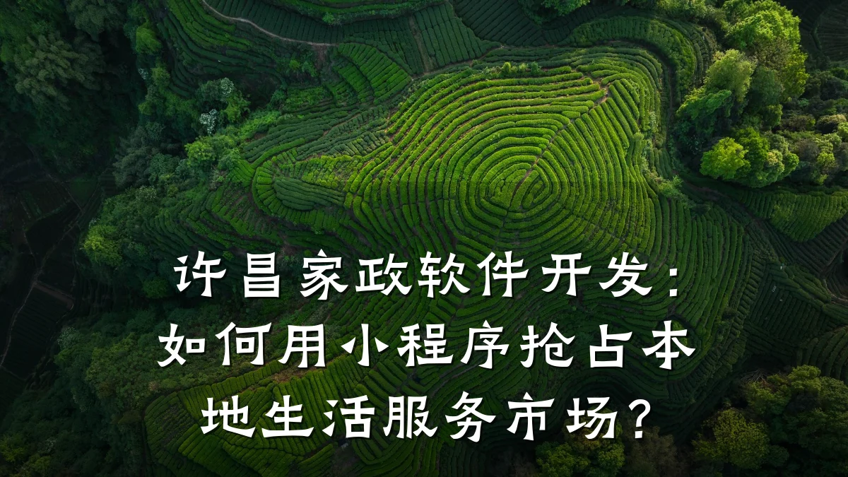 许昌家政软件开发：如何用小程序抢占本地生活服务市场？