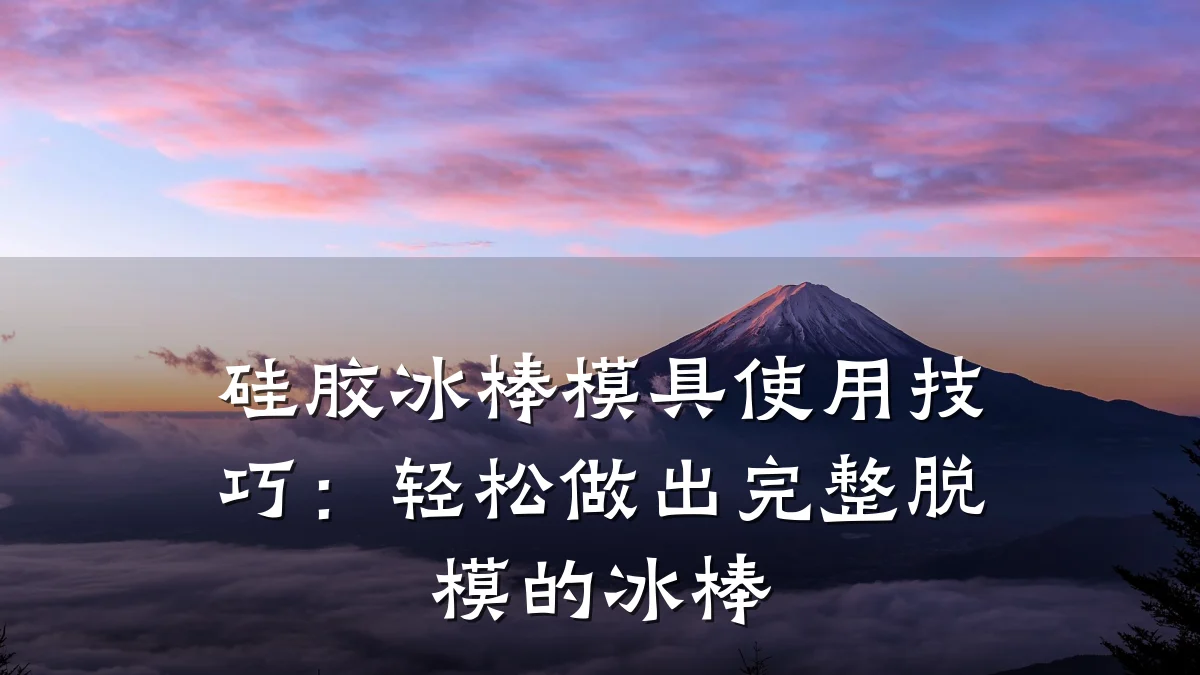 硅胶冰棒模具使用技巧:轻松做出完整脱模的冰棒