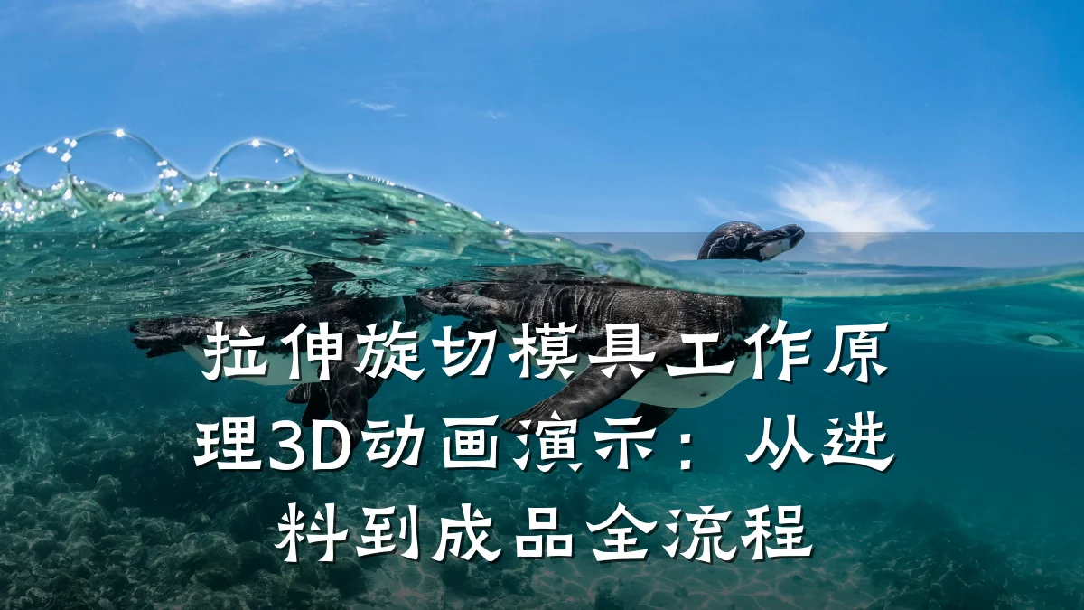 拉伸旋切模具工作原理3D动画演示:从进料到成品全流程