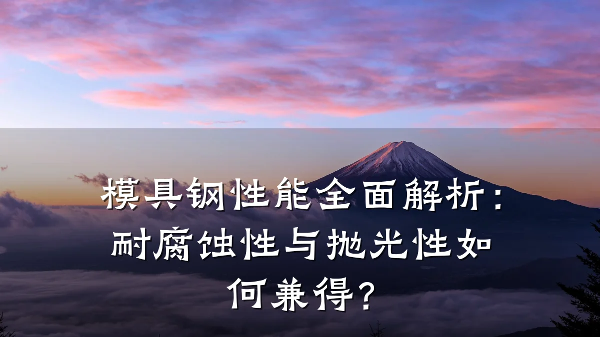 模具钢性能全面解析:耐腐蚀性与抛光性如何兼得?