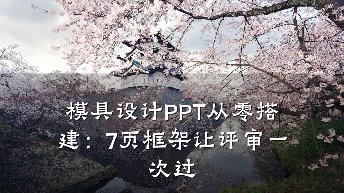 模具设计PPT从零搭建:7页框架让评审一次过