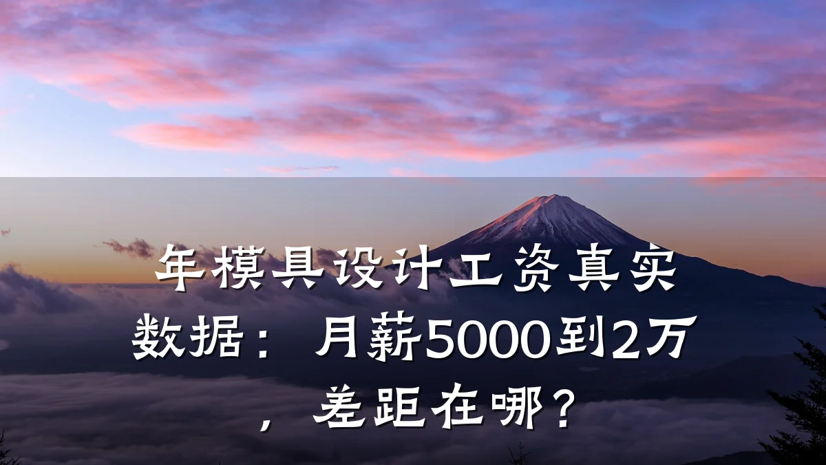 年模具设计工资真实数据:月薪5000到2万,差距在哪?