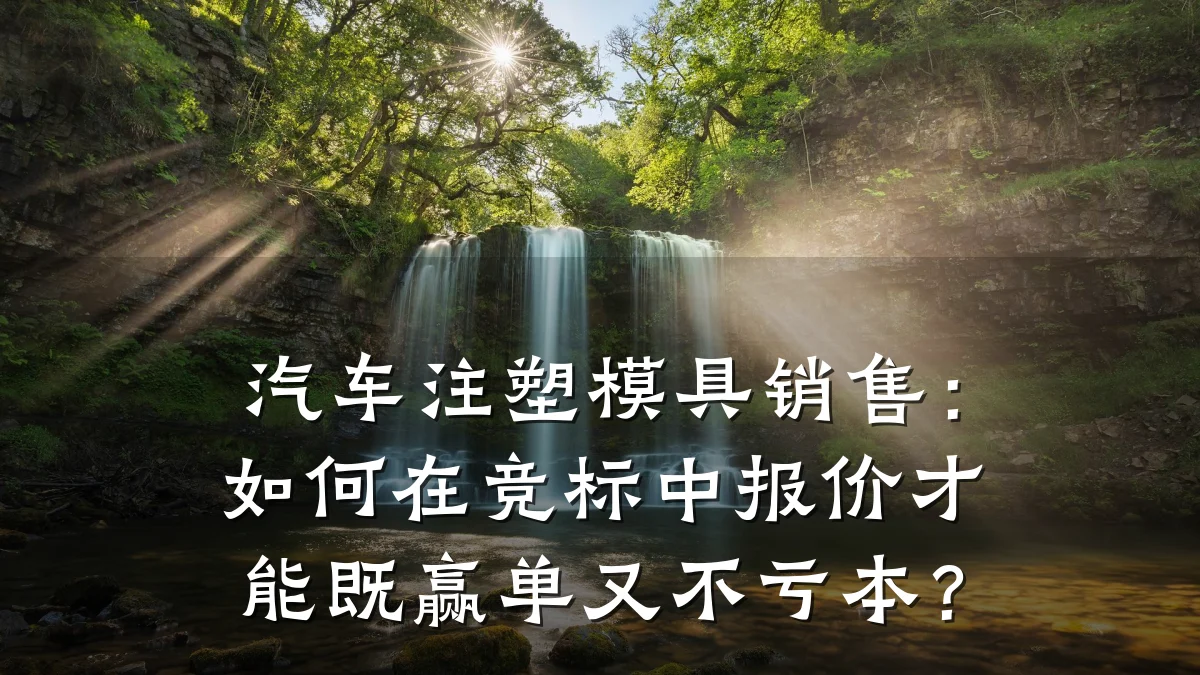 汽车注塑模具销售:如何在竞标中报价才能既赢单又不亏本?