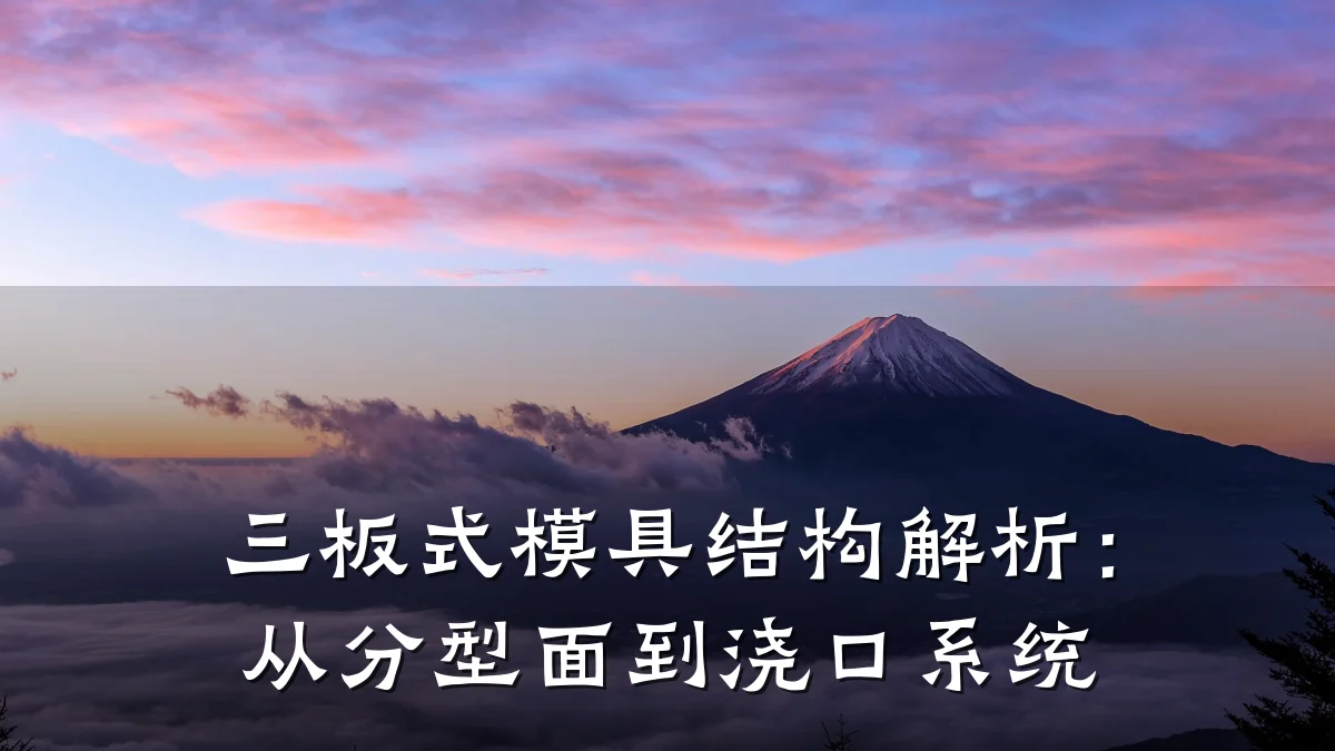 三板式模具结构解析:从分型面到浇口系统