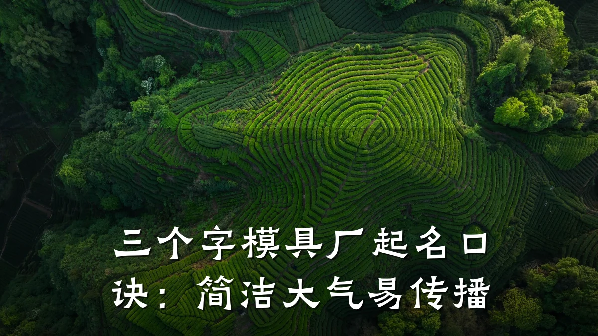 三个字模具厂起名口诀:简洁大气易传播