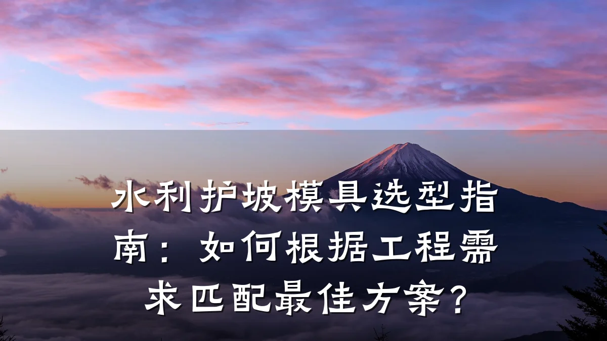 水利护坡模具选型指南:如何根据工程需求匹配最佳方案?