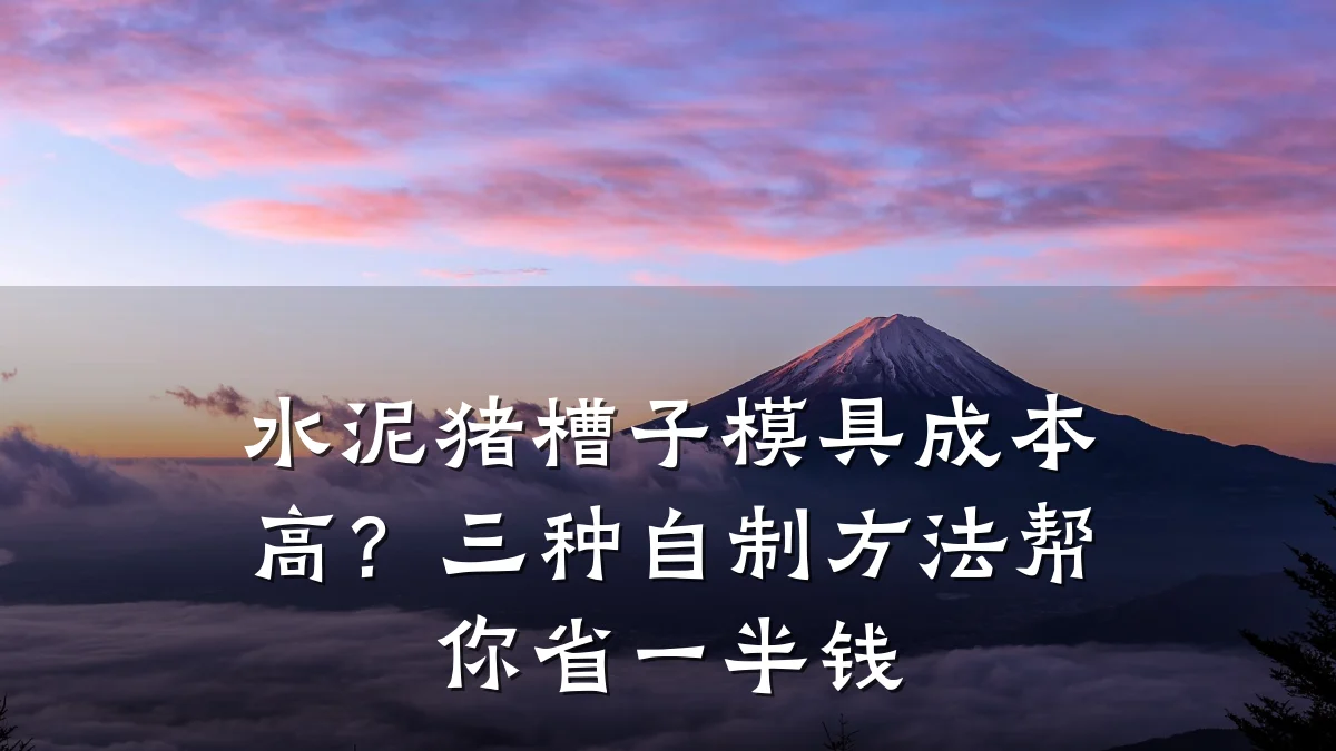 水泥猪槽子模具成本高?三种自制方法帮你省一半钱