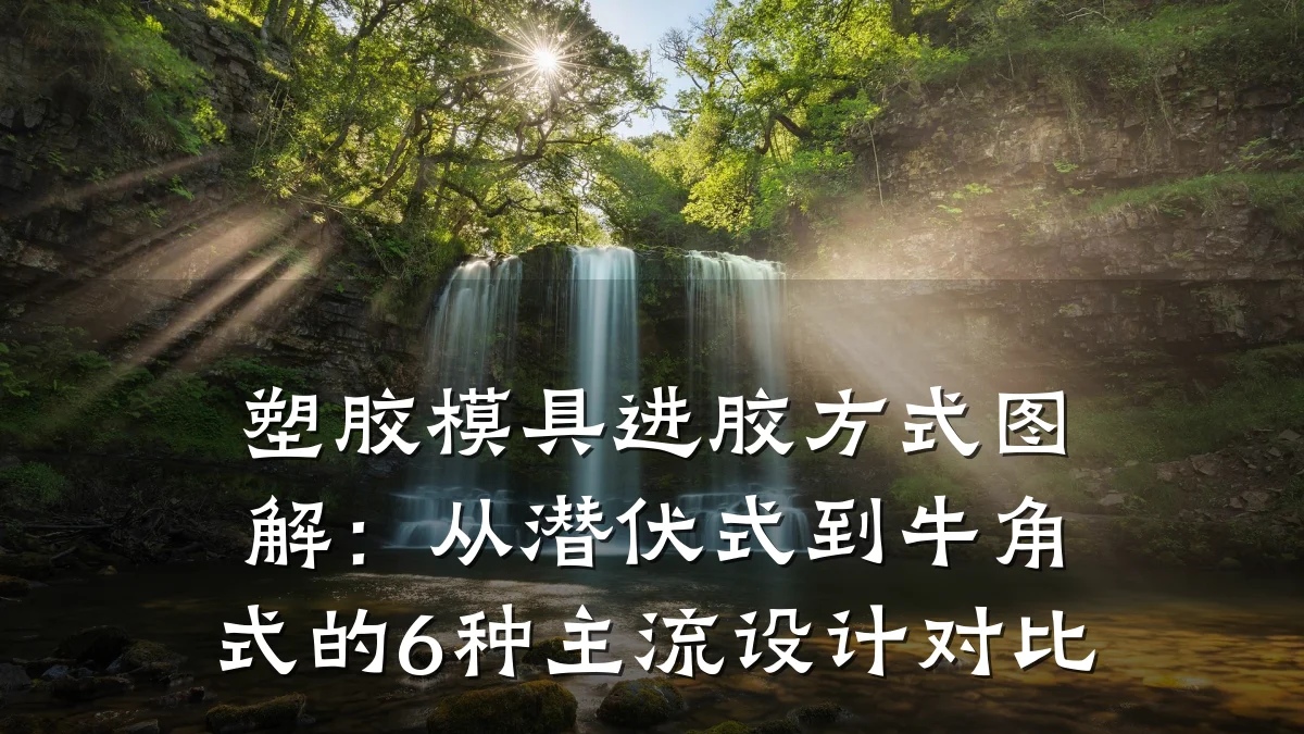 塑胶模具进胶方式图解:从潜伏式到牛角式的6种主流设计对比