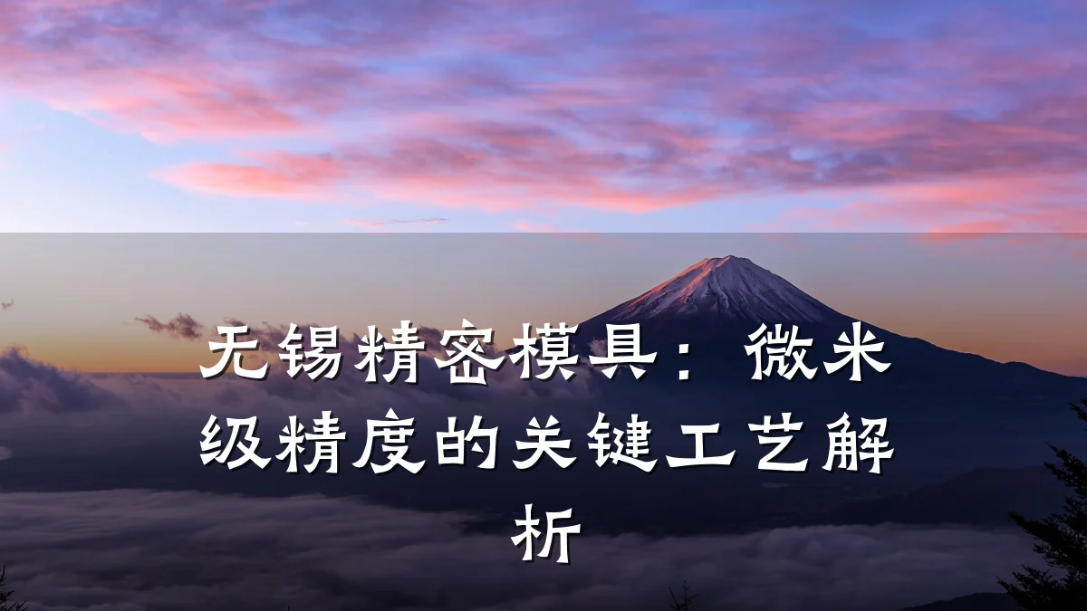 无锡精密模具:微米级精度的关键工艺解析