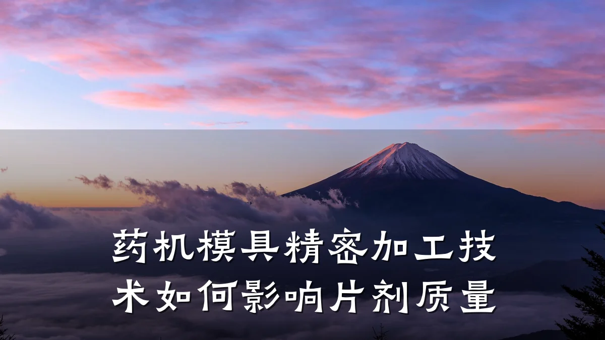 药机模具精密加工技术如何影响片剂质量