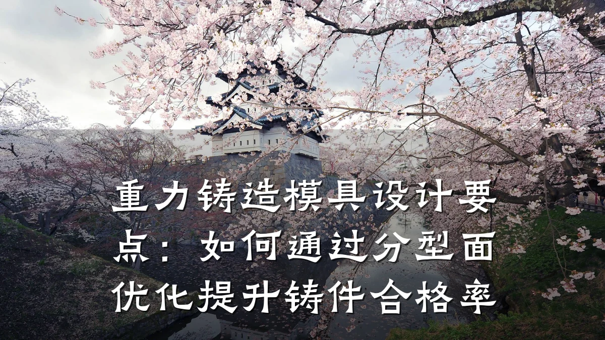 重力铸造模具设计要点:如何通过分型面优化提升铸件合格率