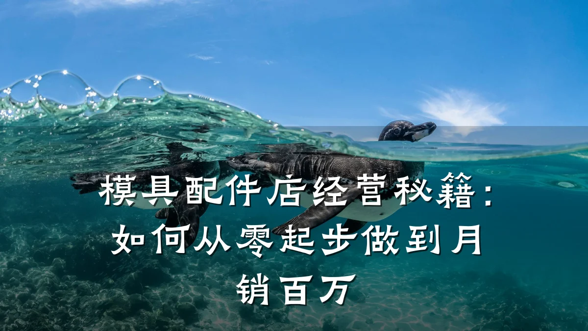 模具配件店经营秘籍:如何从零起步做到月销百万