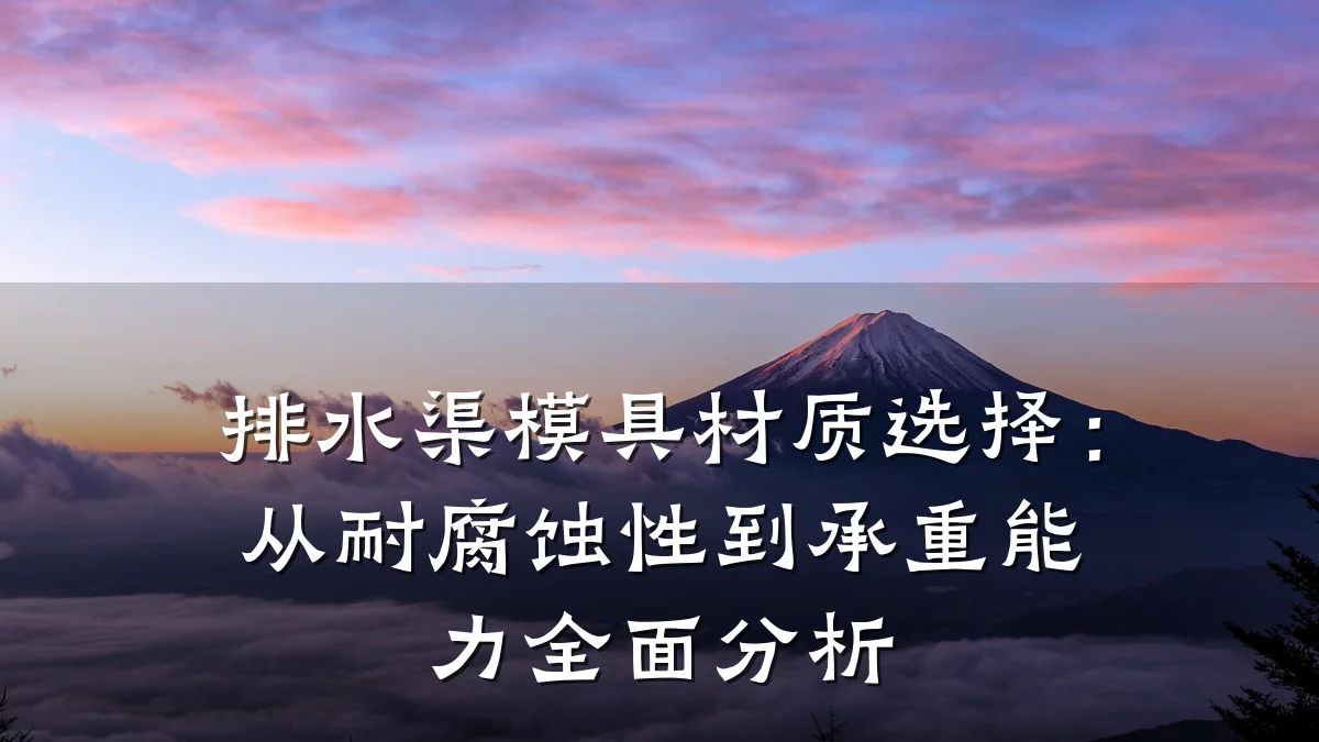排水渠模具材质选择:从耐腐蚀性到承重能力全面分析