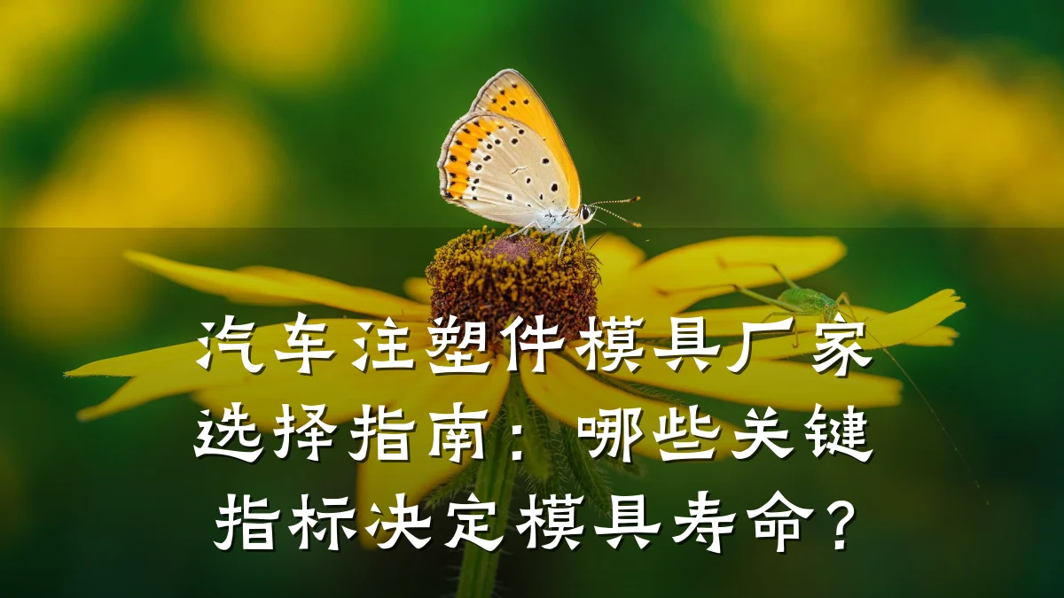 汽车注塑件模具厂家选择指南:哪些关键指标决定模具寿命?