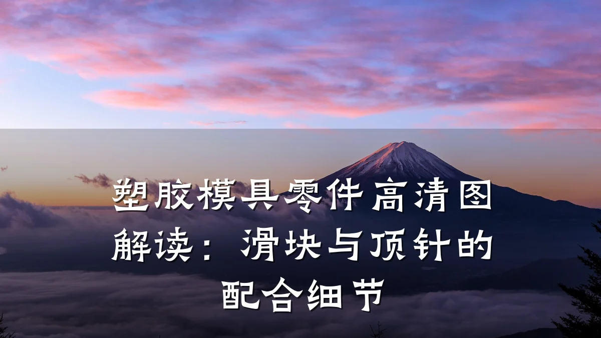 塑胶模具零件高清图解读:滑块与顶针的配合细节