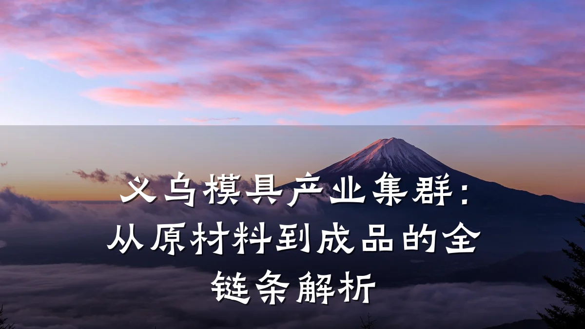 义乌模具产业集群:从原材料到成品的全链条解析