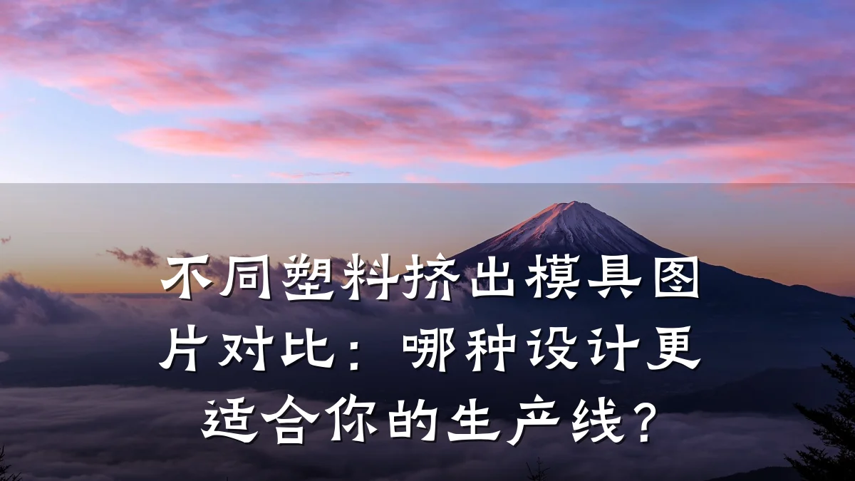 不同塑料挤出模具图片对比:哪种设计更适合你的生产线?