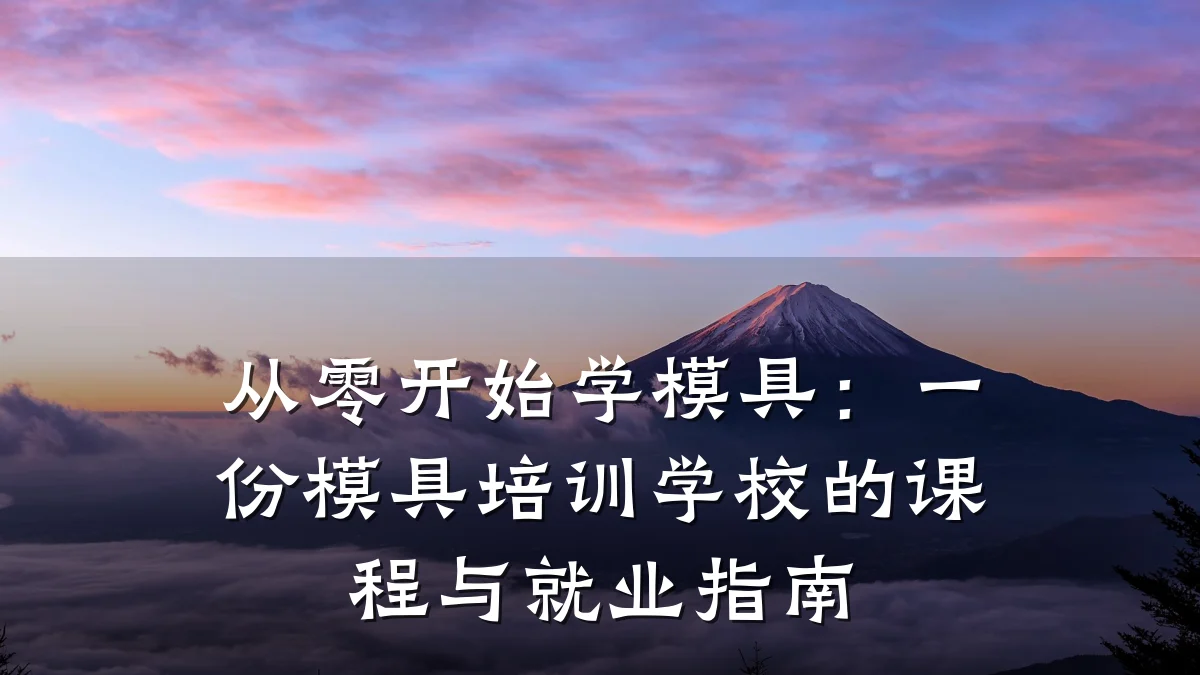 从零开始学模具：一份模具培训学校的课程与就业指南