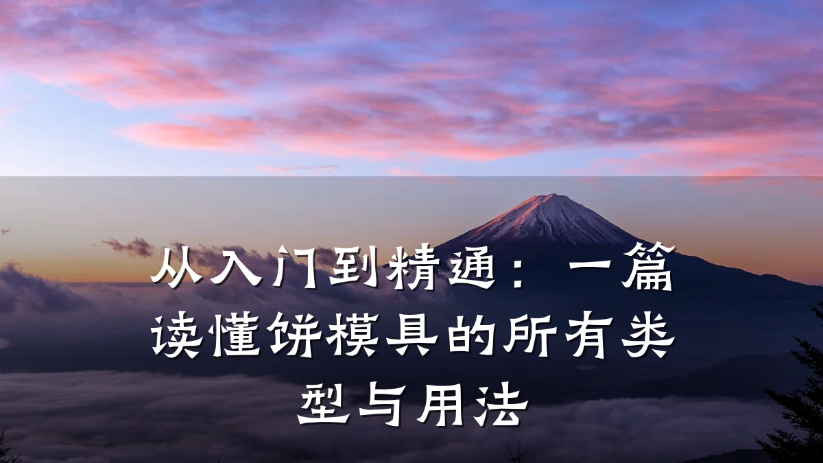 从入门到精通:一篇读懂饼模具的所有类型与用法