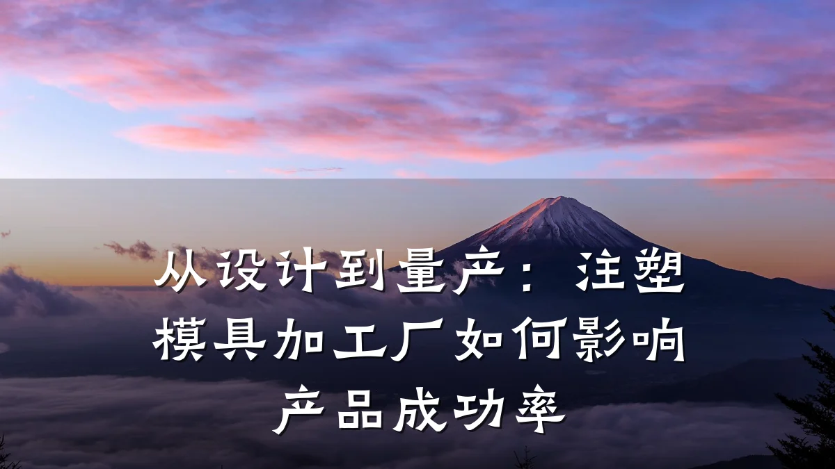 从设计到量产：注塑模具加工厂如何影响产品成功率