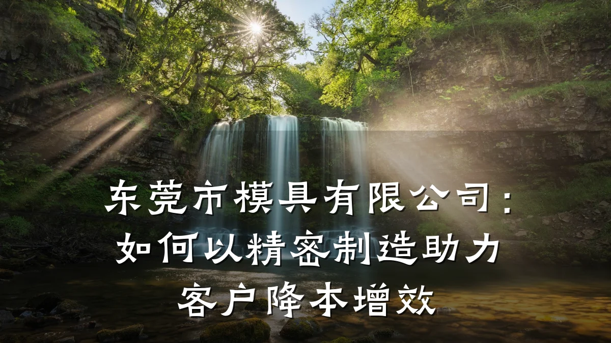 东莞市模具有限公司:如何以精密制造助力客户降本增效