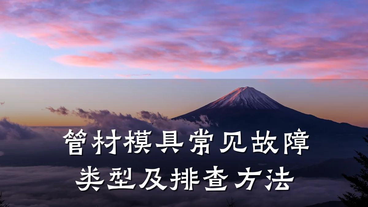 管材模具常见故障类型及排查方法