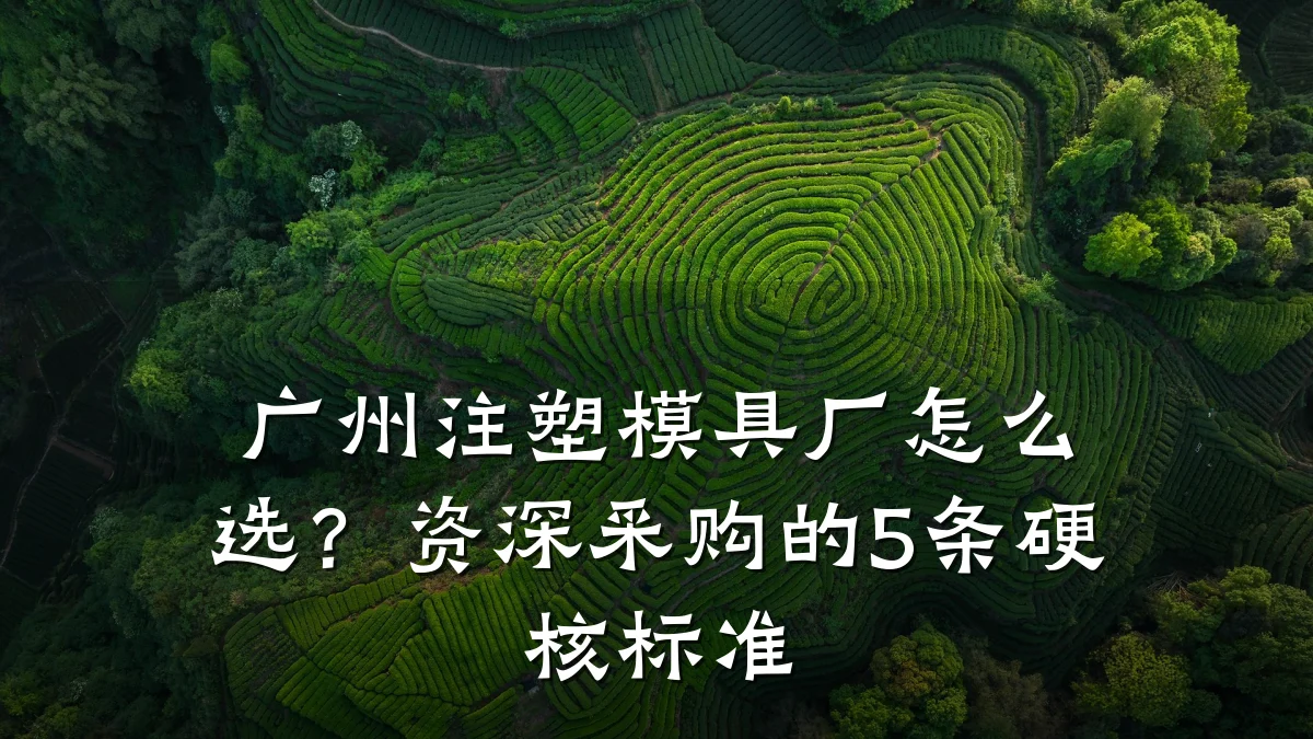 广州注塑模具厂怎么选?资深采购的5条硬核标准