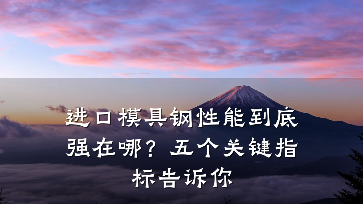进口模具钢性能到底强在哪？五个关键指标告诉你