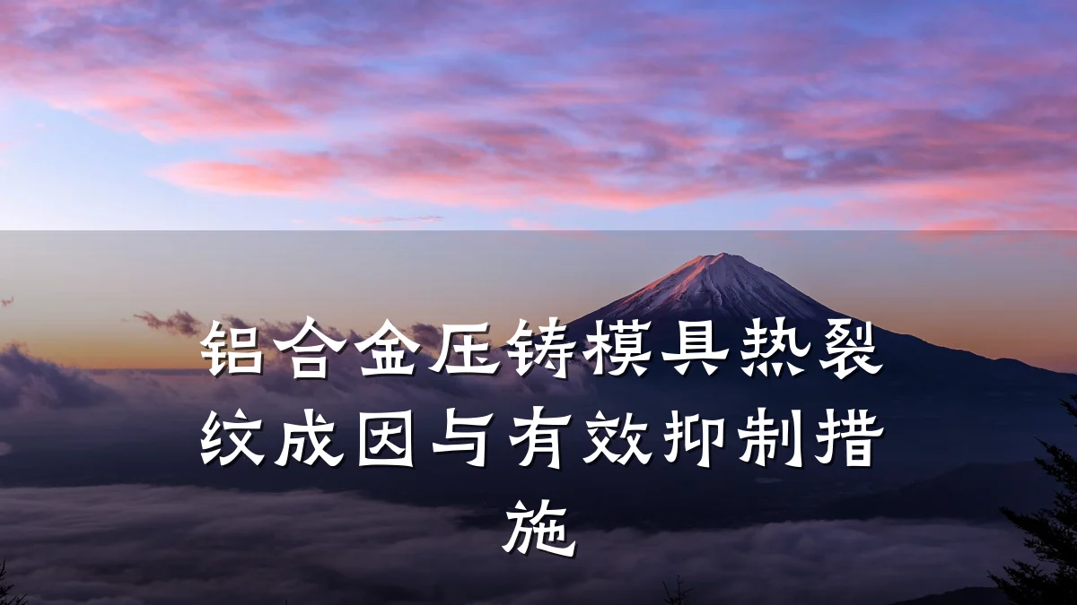 铝合金压铸模具热裂纹成因与有效抑制措施