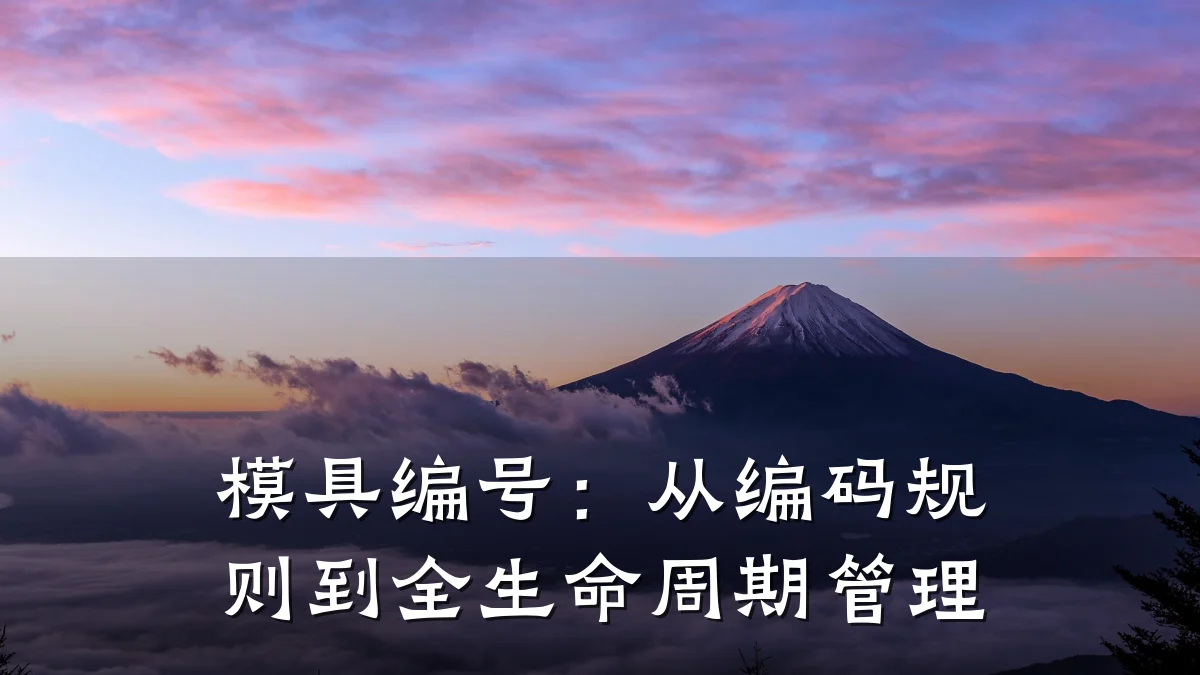 模具编号:从编码规则到全生命周期管理