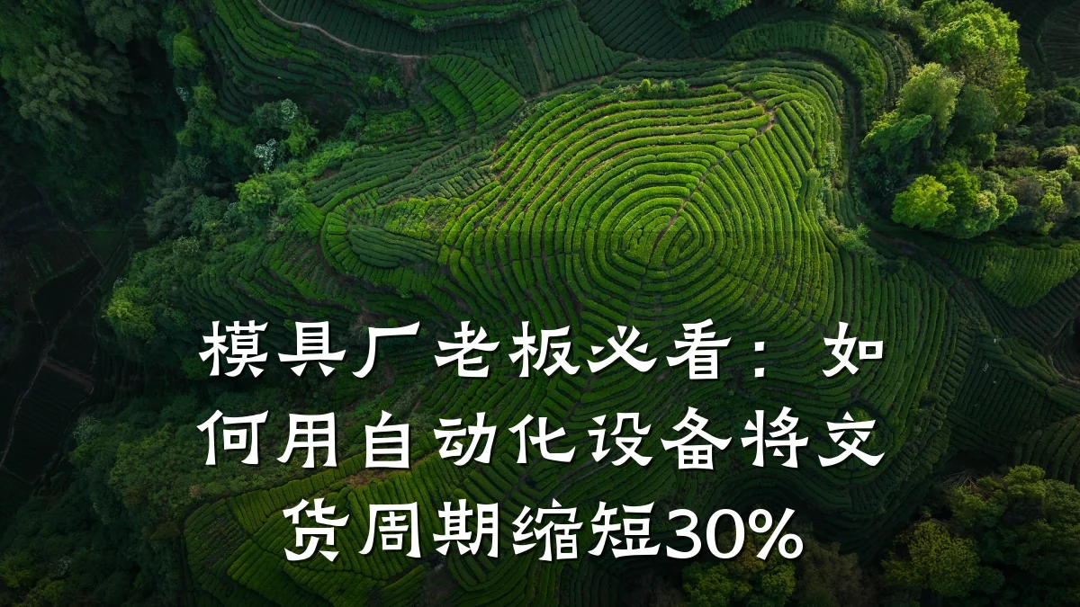 模具厂老板必看:如何用自动化设备将交货周期缩短30%