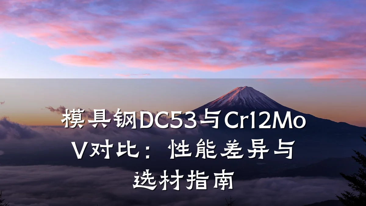模具钢DC53与Cr12MoV对比:性能差异与选材指南