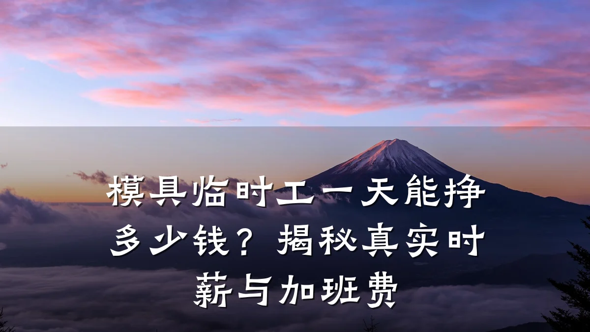 模具临时工一天能挣多少钱?揭秘真实时薪与加班费