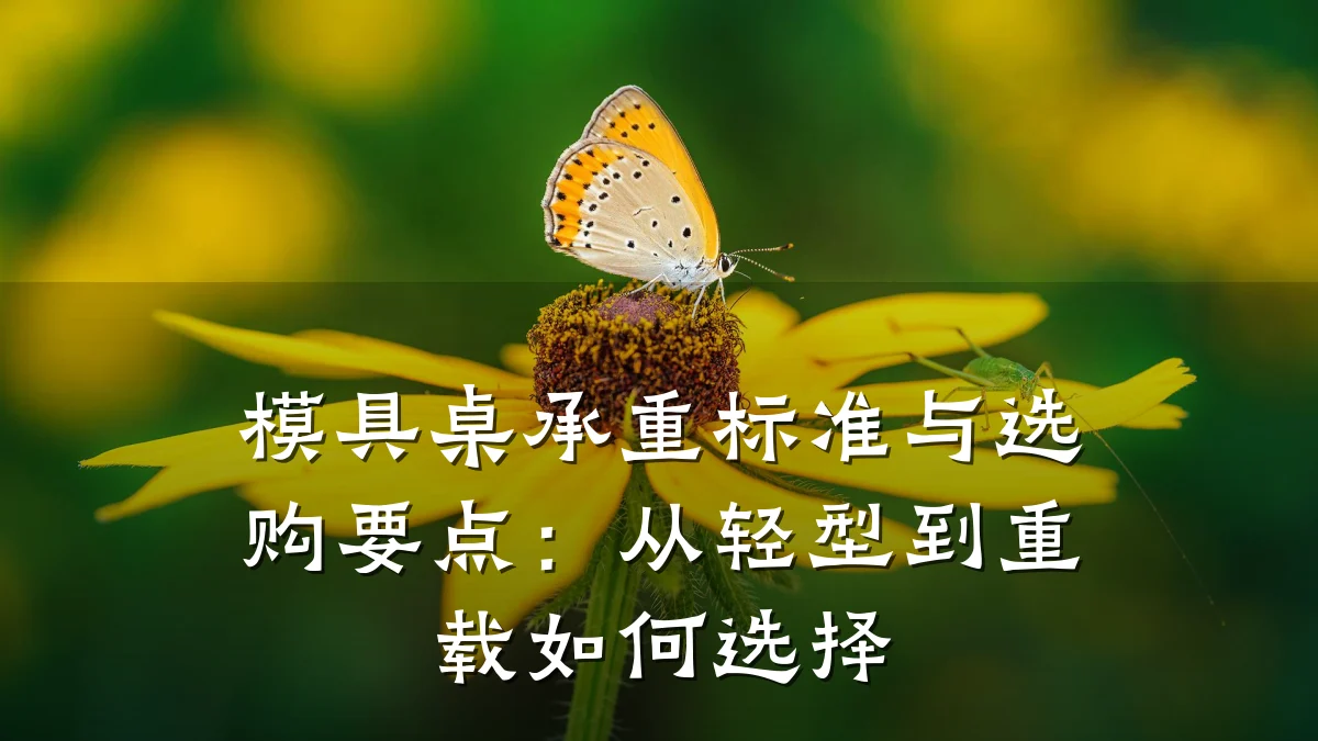 模具桌承重标准与选购要点:从轻型到重载如何选择