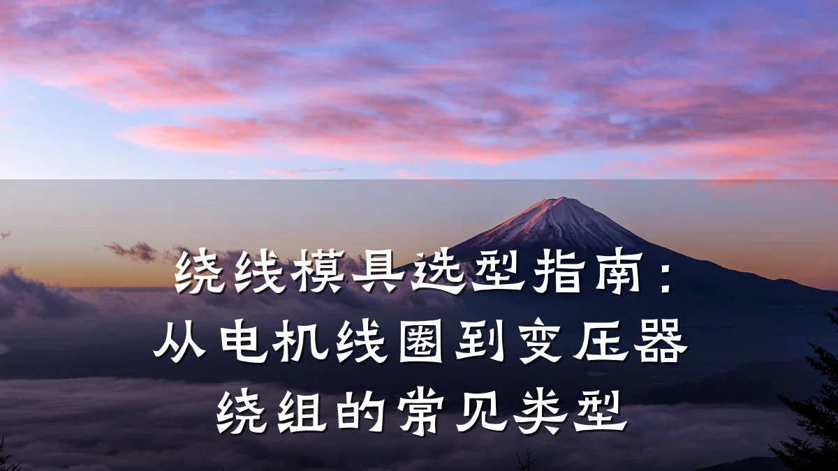绕线模具选型指南:从电机线圈到变压器绕组的常见类型