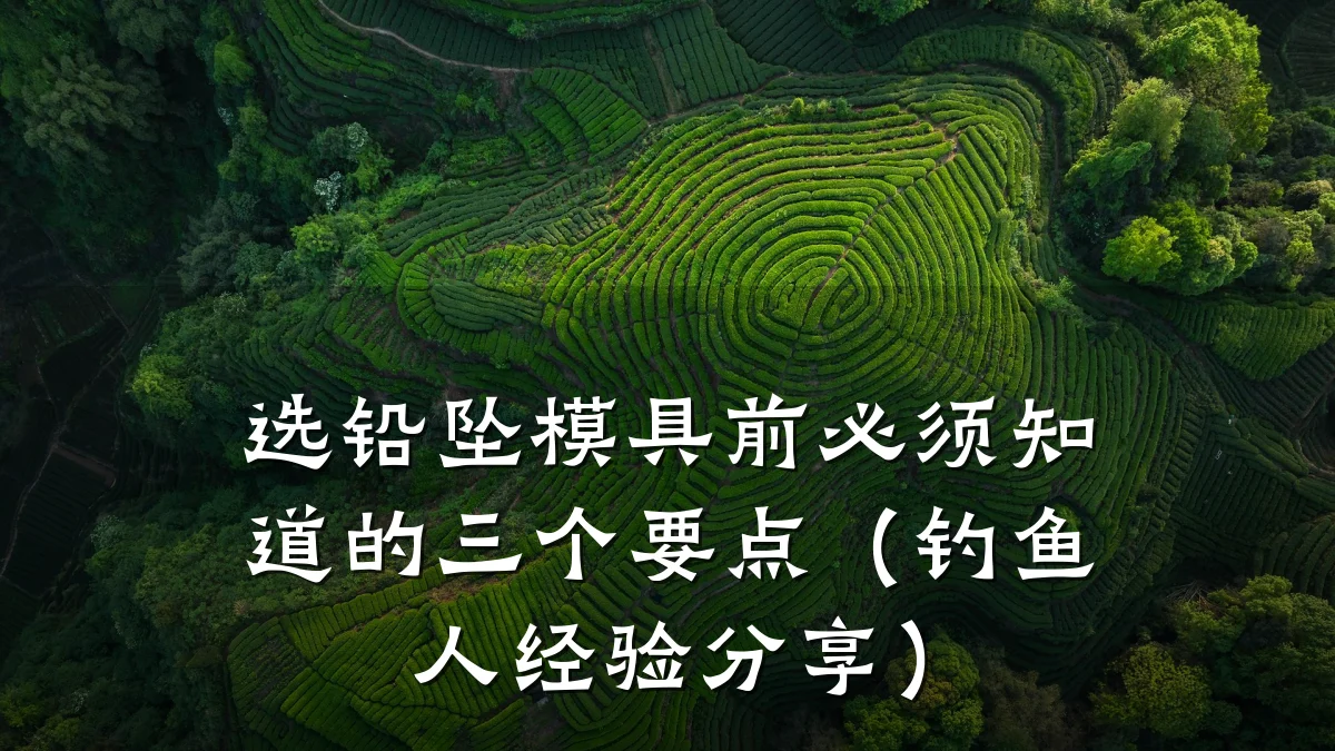 选铅坠模具前必须知道的三个要点(钓鱼人经验分享)