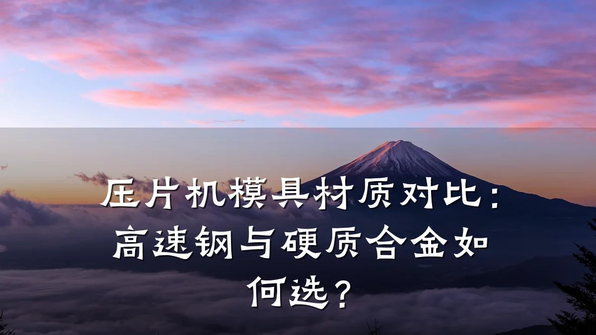 压片机模具材质对比:高速钢与硬质合金如何选?