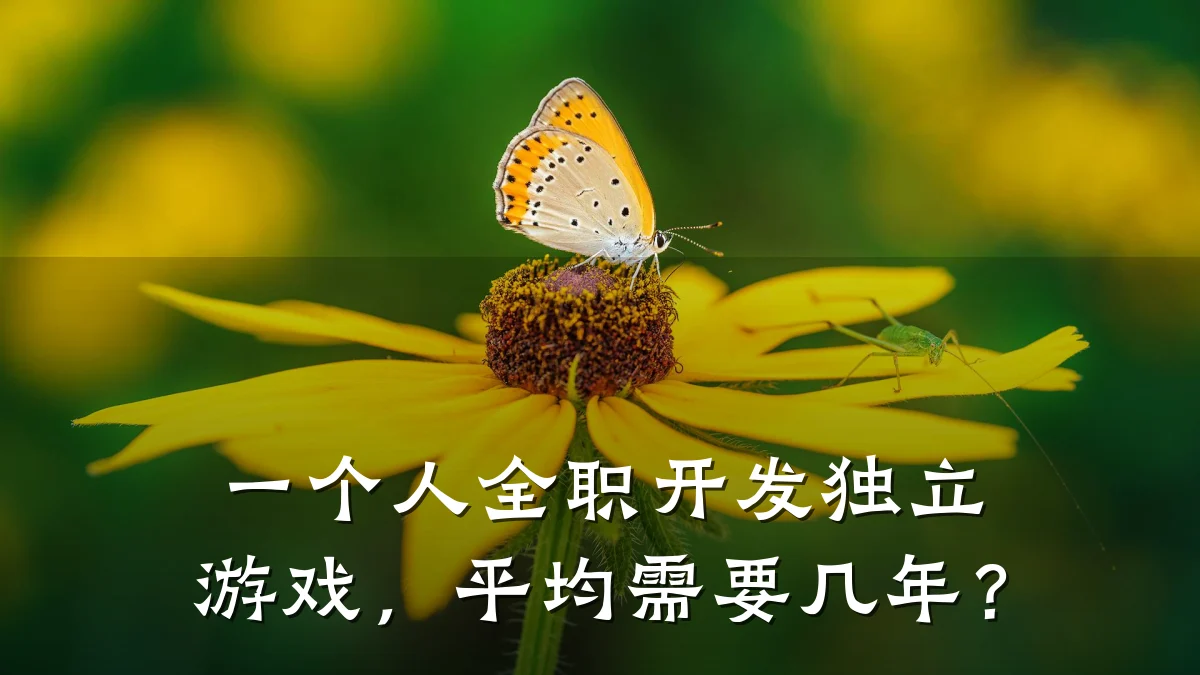 一个人全职开发独立游戏,平均需要几年?