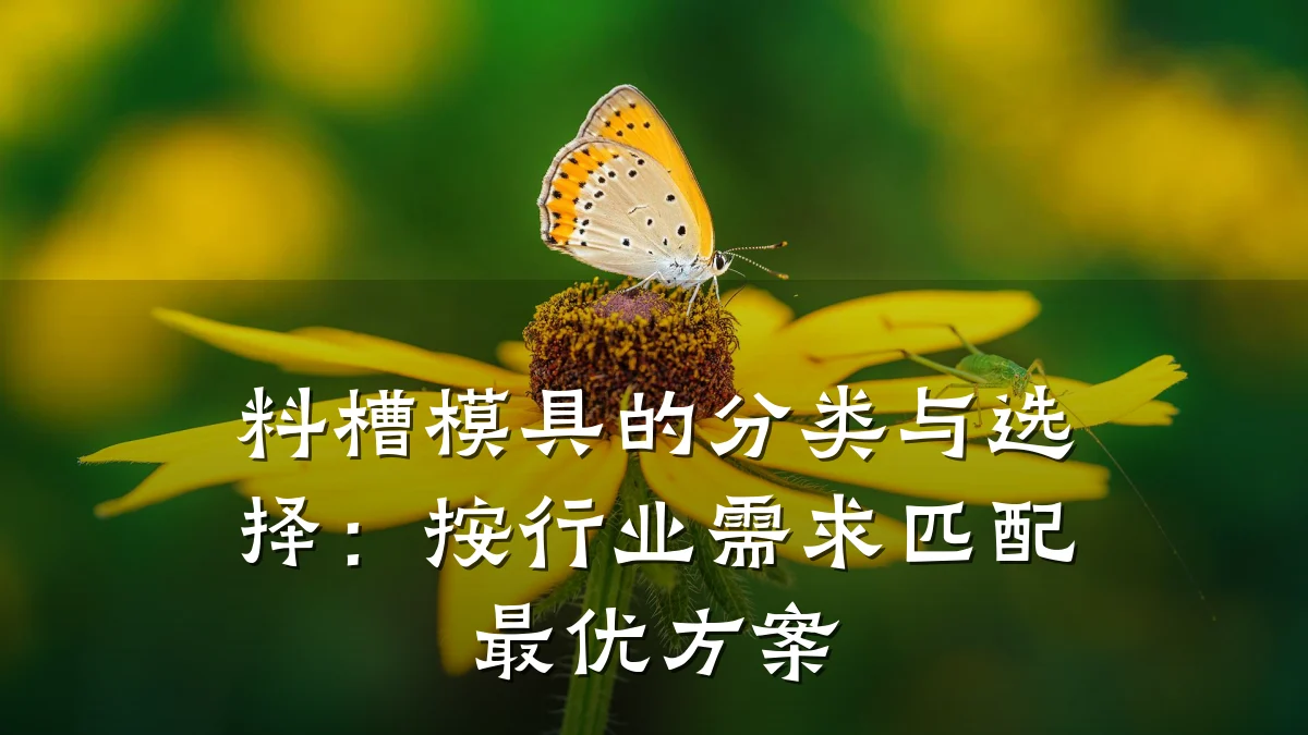 料槽模具的分类与选择:按行业需求匹配最优方案