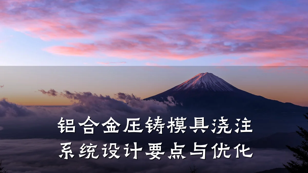 铝合金压铸模具浇注系统设计要点与优化