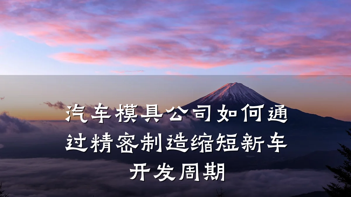 汽车模具公司如何通过精密制造缩短新车开发周期