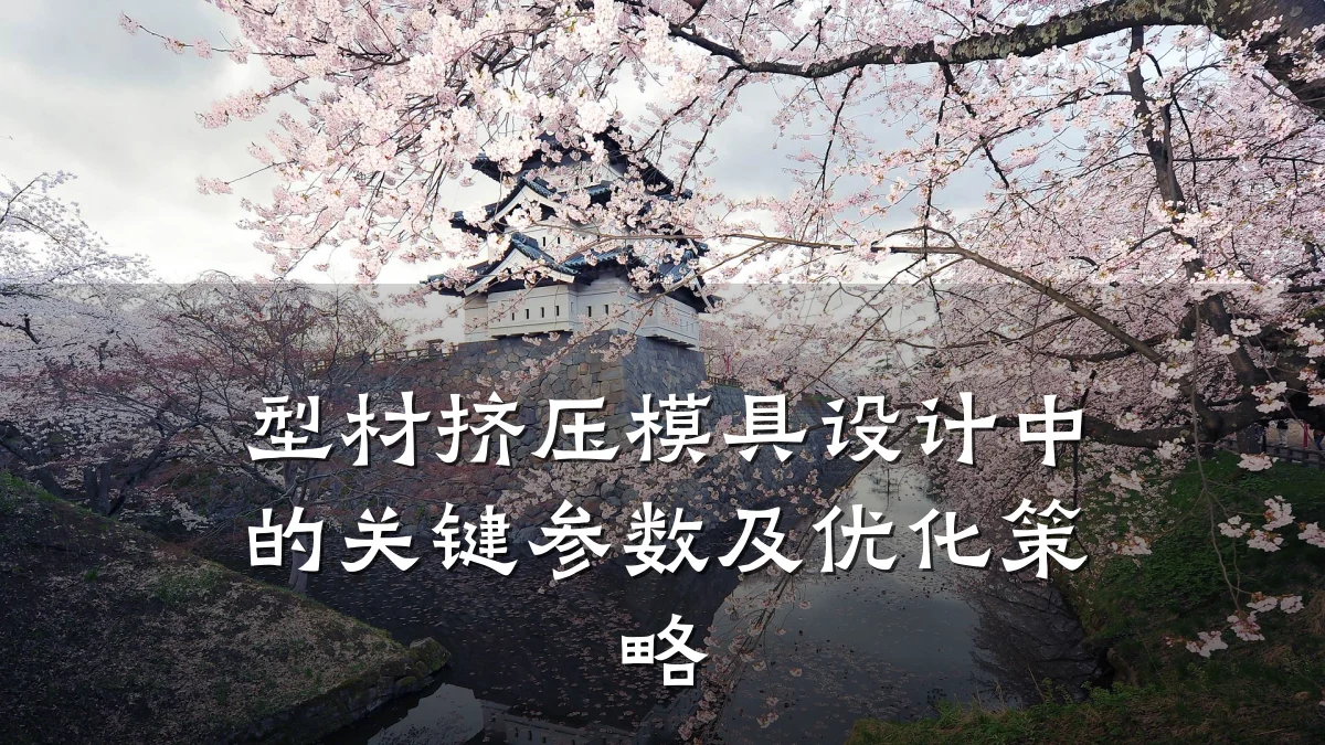 型材挤压模具设计中的关键参数及优化策略