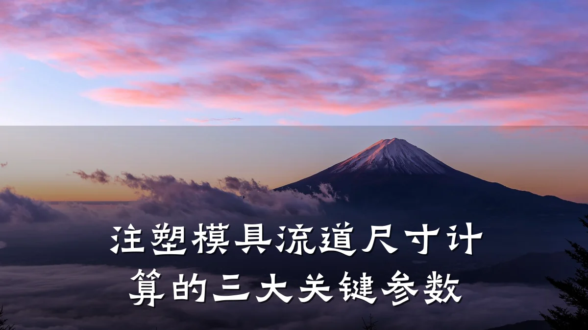 注塑模具流道尺寸计算的三大关键参数