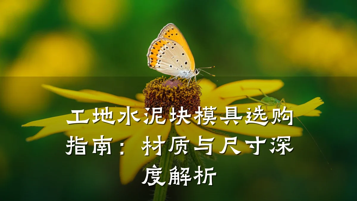 工地水泥块模具选购指南：材质与尺寸深度解析