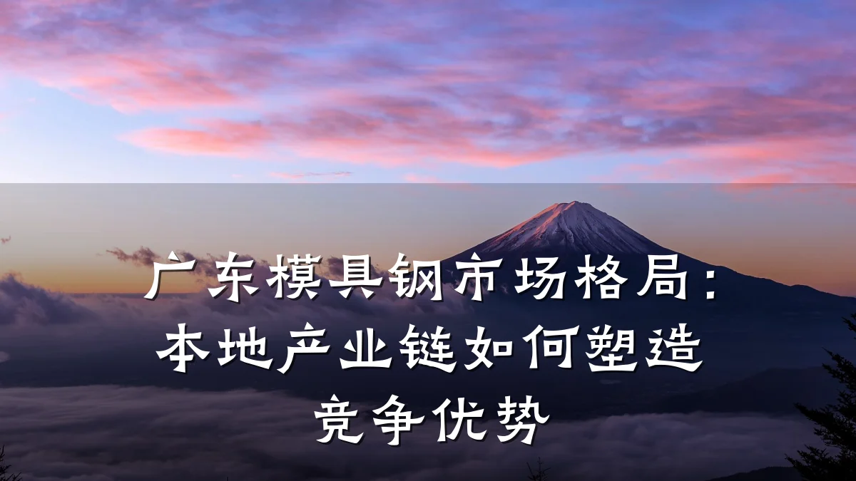 广东模具钢市场格局:本地产业链如何塑造竞争优势